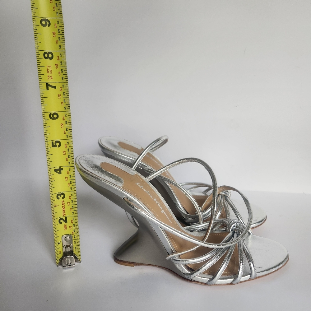 Salvatore Ferragamo Metallic Silver Heels - Picture 8 of 8